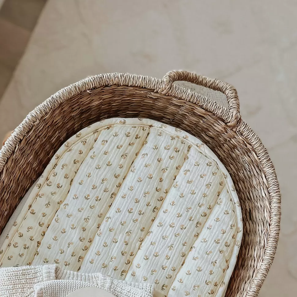 Olli Ella Nursery | Changing Baskets<Luxe Organic Cotton Liner - Leafed Mushroom