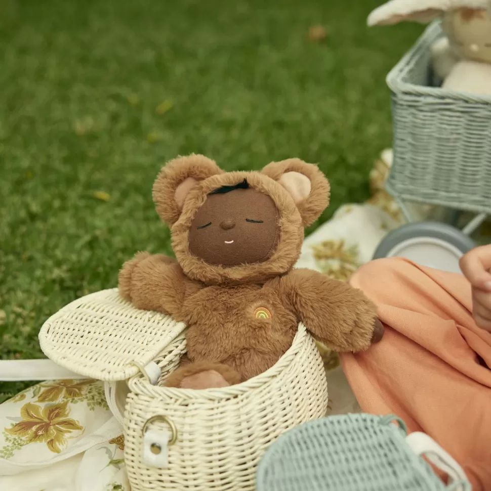 Kids Olli Ella Outdoor Play | To Carry<Mini Chari Rattan Bag - Chalk