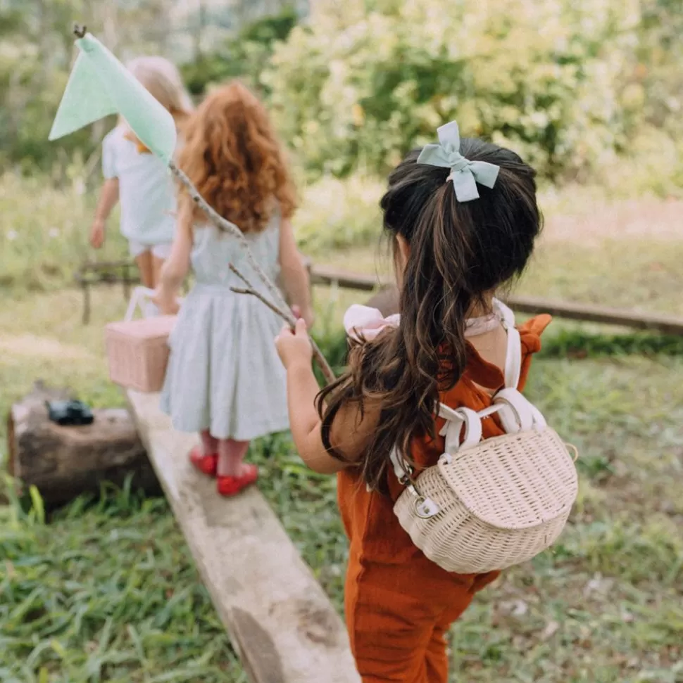 Kids Olli Ella Outdoor Play | Rattan Bags<Mini Chari Rattan Bag - Straw