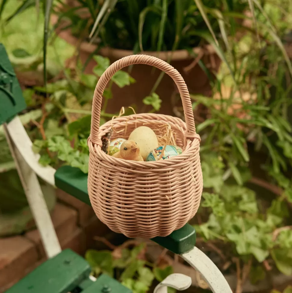 Kids Olli Ella Outdoor Play | To Carry<Rattan Berry Basket - Rose