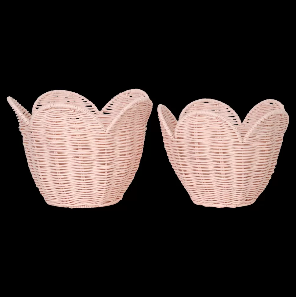 Kids Olli Ella Nursery | For Storage<Rattan Lily Basket Set - Blush