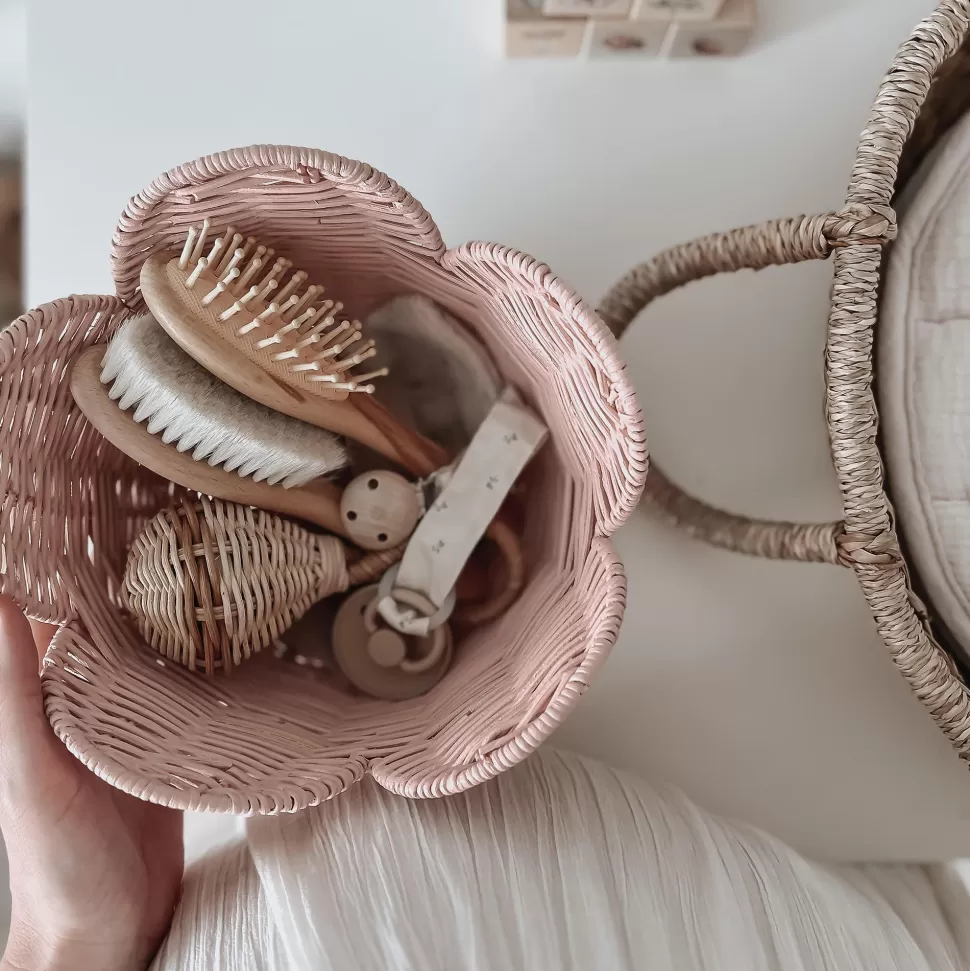 Kids Olli Ella Nursery | For Storage<Rattan Lily Basket Set - Blush