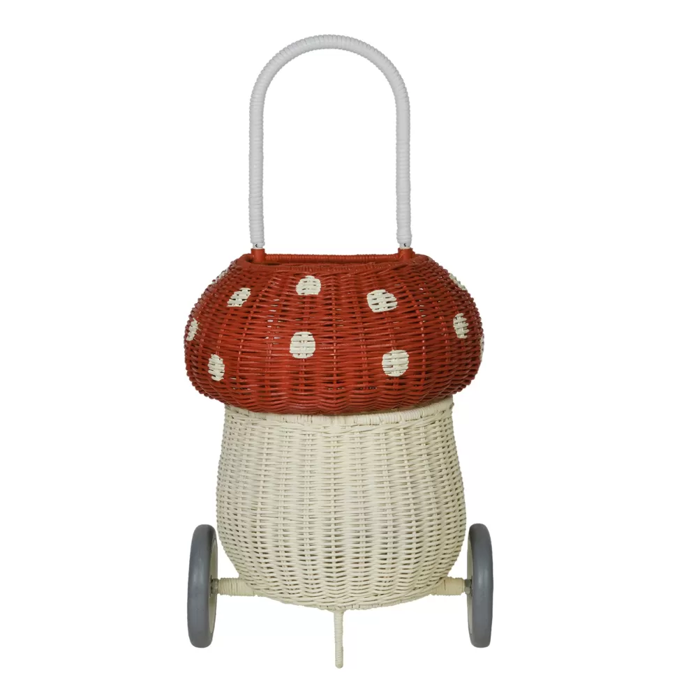 Kids Olli Ella Outdoor Play | For Storage<Rattan Mushroom Luggy - Red
