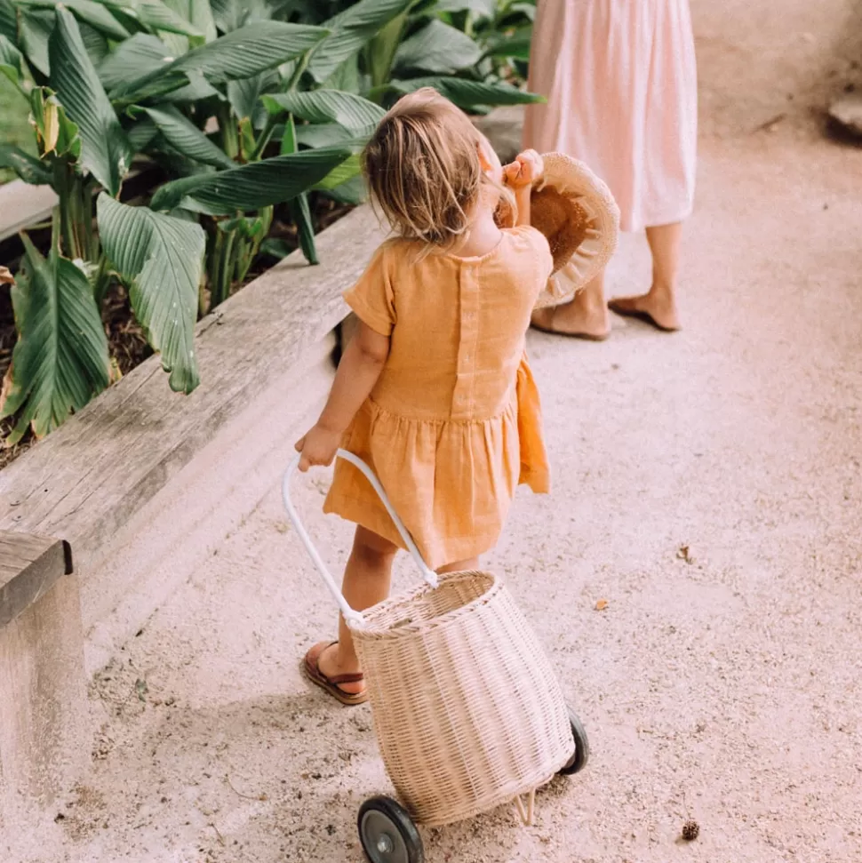 Kids Olli Ella On Wheels | Outdoor Play<Rattan Original Luggy - Straw
