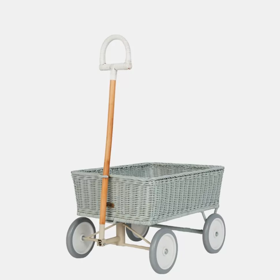 Kids Olli Ella Outdoor Play | On Wheels<Rattan Wonder Wagon - Vintage Blue
