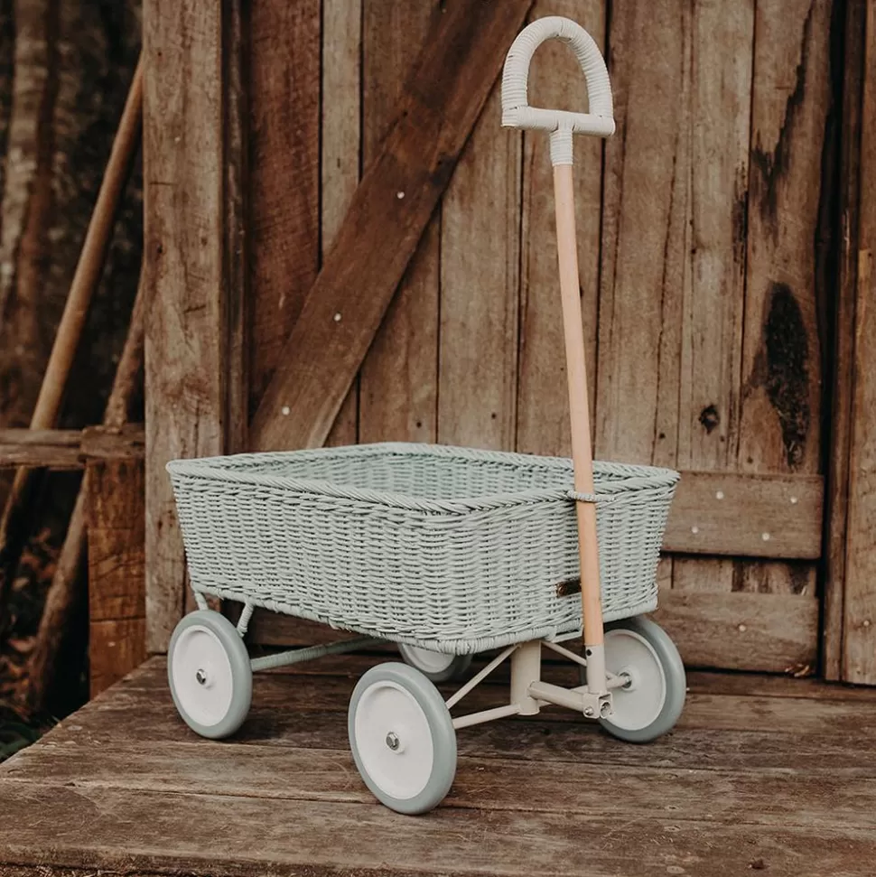 Kids Olli Ella Outdoor Play | On Wheels<Rattan Wonder Wagon - Vintage Blue
