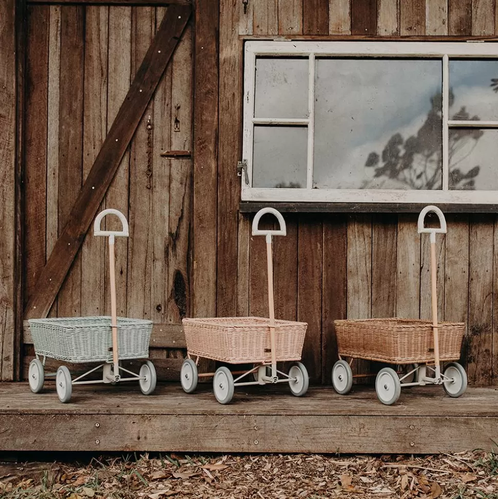 Kids Olli Ella Outdoor Play | On Wheels<Rattan Wonder Wagon - Vintage Blue