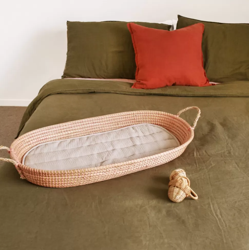 Olli Ella Nursery | Changing Baskets<Reva Seagrass Changing Basket - Rose